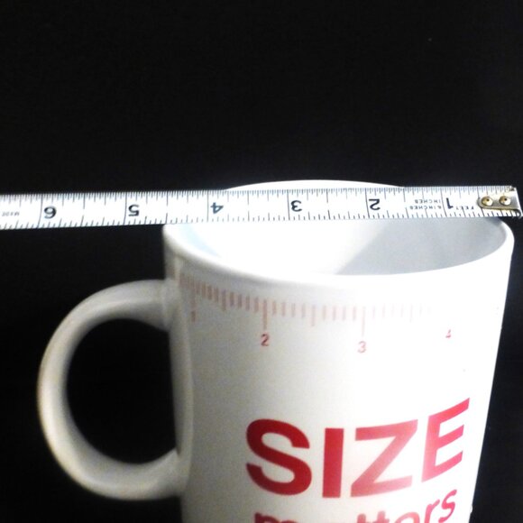 5" HUGE Coffee Mug SIZE MATTERS Ruler Teacher Math Science Coffee Cup Java - Picture 8 of 8